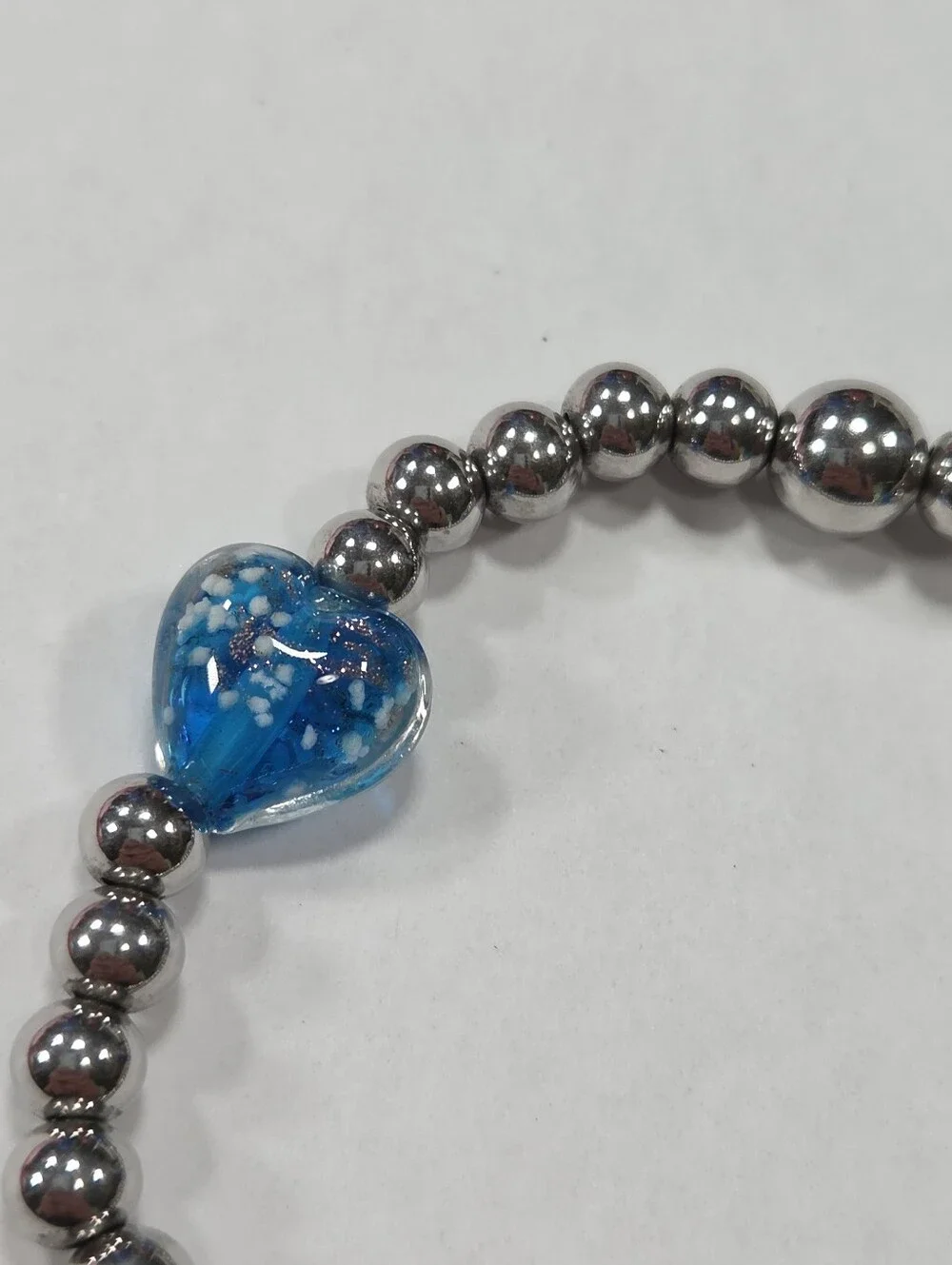 🆕️ NOGU Aquamarine Firefly Glass Hearts Essence Bracelet